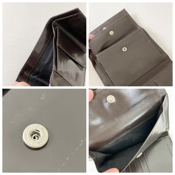 Prada brown nylon enamel logo trifold wallet - Picture 5 of 10